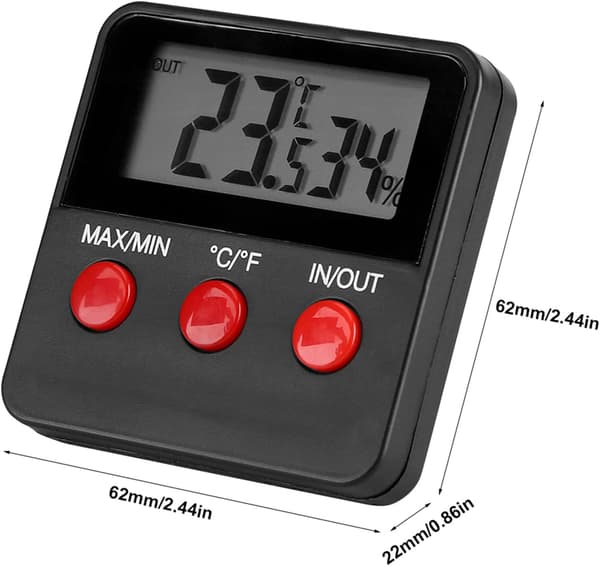 Krybdyrtermometer til æginkubator kæledyrshold, hygrometer og temperaturmåler
