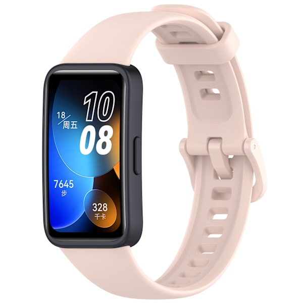 Passer til Huawei Band 8 TPU Udskiftningsarmbånd Light Pink