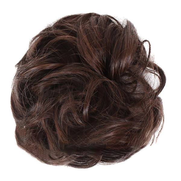 Helppo käyttää Tyylikkäät hiukset Scrunchies Luonnollisesti sotkuiset kiharat nutturit hiustenpidennys-niubi 32