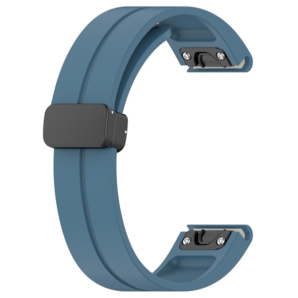 Sort spænde 22mm silikone urrem til Garmin Fenix 7/forerunner 965/955/945/935 Blue