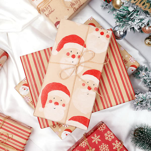 Presentpappersrulle - Julklappspapper Kraftpapper, 43 Cm X 3M (21)