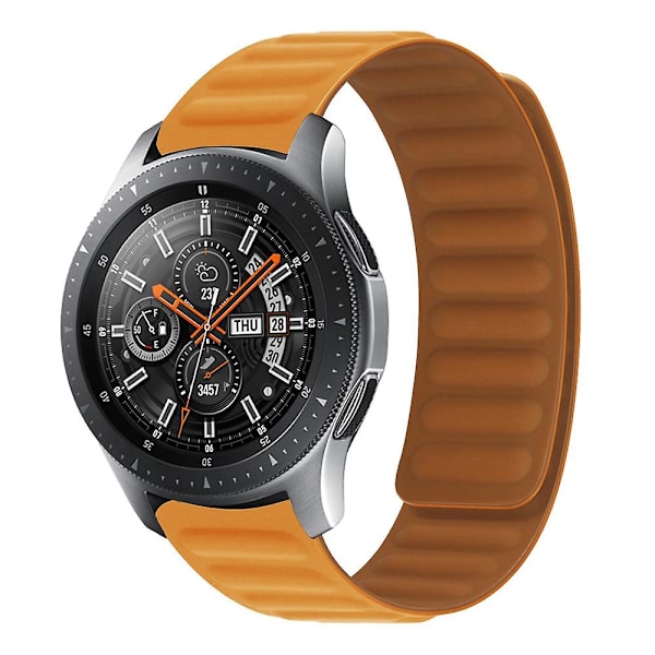22mm Silikon Magnetiskt Armband För Huawei Watch GT2 Pro Orange Yellow
