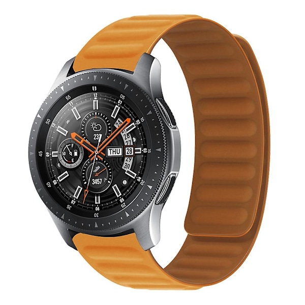 22mm silikone magnetisk rem til Huawei Watch GT2 Pro Orange Yellow