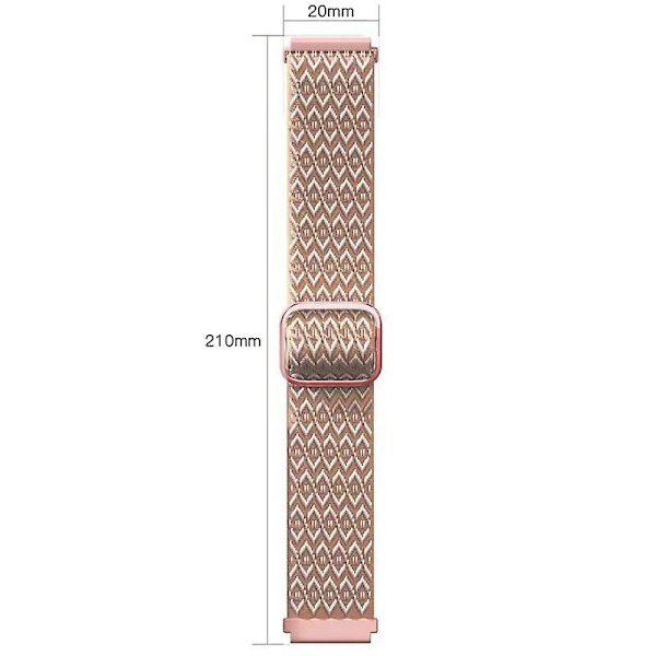 20mm justerbar Rhombus Nylon Smart Watch Band håndledsrem til Samsung Galaxy Watch 42mm Pink A Samsung Galaxy Watch 4