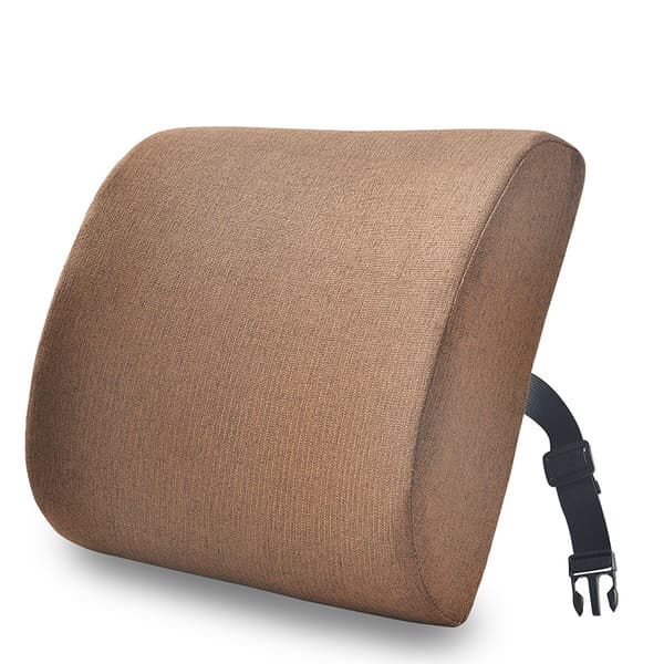 Svankstödskudde, halkfri andningsbar memory foam (bomullslinne, kaffe)