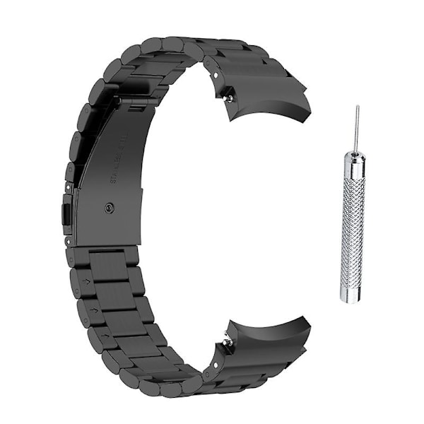Band för -Galaxy Watch4/Watch4 Klassiska metallremmar Byt ut armband Black