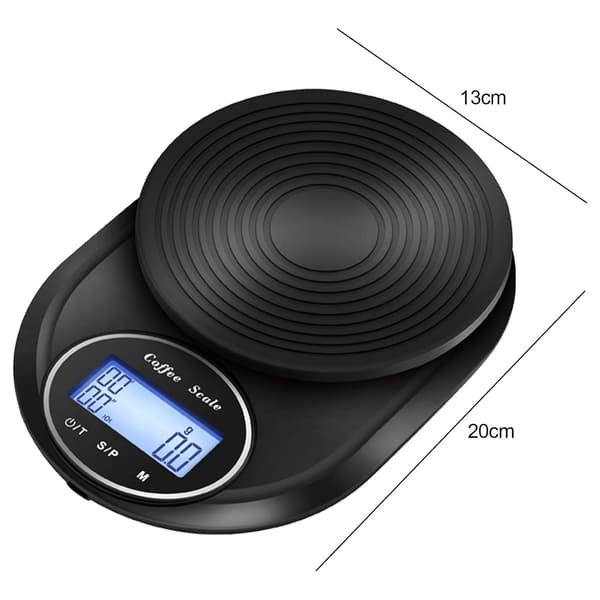 Digital köksvåg med timer, avtagbar silikonmatta 5kg, 0.1g