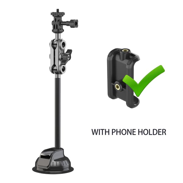 Sugekop Kameraholder Kompatibel med 1/4\" Drev, Quick Release Bilmontering (Lang)