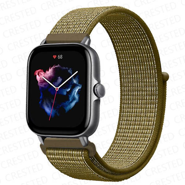 20 mm 22 mm watch för Amazfit Gts/2/2e/4/3/mini Gtr 4/2/3/ pro 47 mm Stratos 3 nylon Pulseira Correa Amazfit bipsband 22mm Olive green 36