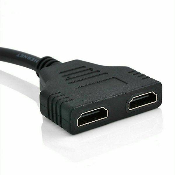 HDMI-portti uros-naaras 1 tulo 2 lähtö jakokaapeli sovitin muunnin 1080p