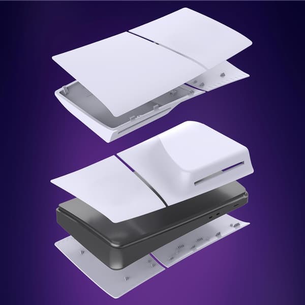 Etui til PS5 Slim CD-drevversion, matte sideplader udskiftningstilbehør (kompatibel, hvid)