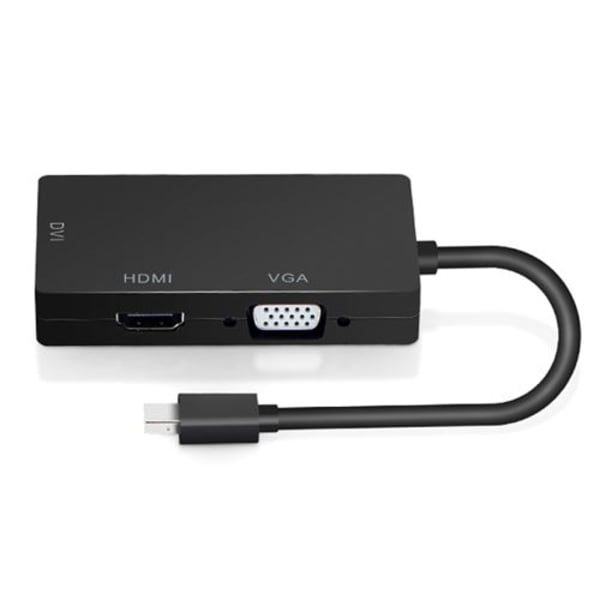 Mini DP til VGA/HDMI/DVI Adapter Svart