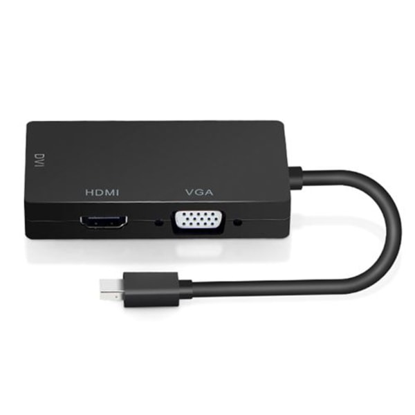 Mini DP - VGA/HDMI/DVI-sovitin musta