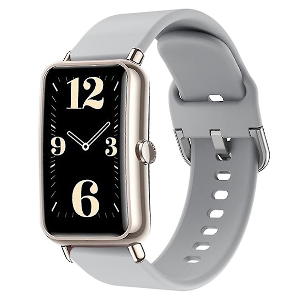 Til Huawei Watch Fit mini/Talkband B3/Talkband B6 Blød Urrem 16mm Rem Udskiftning Grey, Grey F Huawei Watch Fit mini