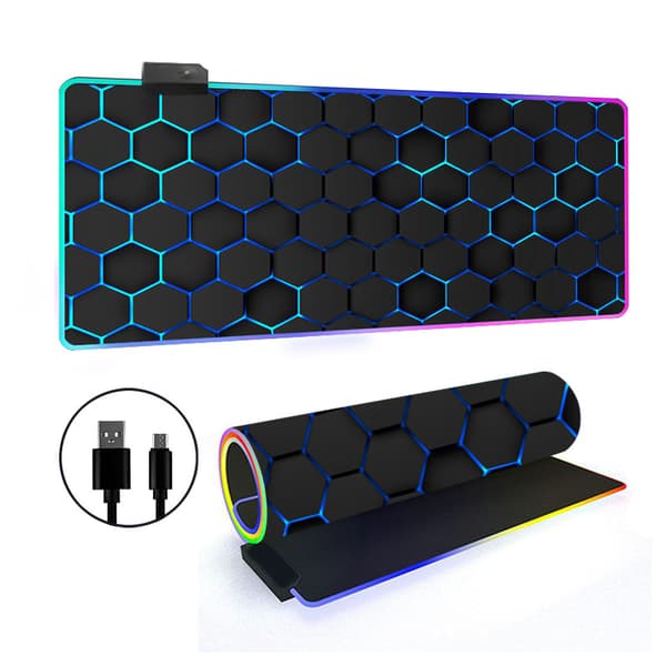 Musematte - Med Rgb 14 Lysmodus Sklisikker Base (Stil 1, 300*800*4Mm)