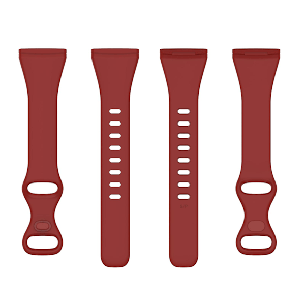 Til Fitbit Versa 4 / Versa 3 / Sense TPU-urrem L Dark Red