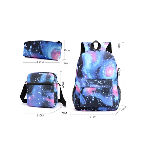 Cr7 Student School Backpack Tredelad Set-7