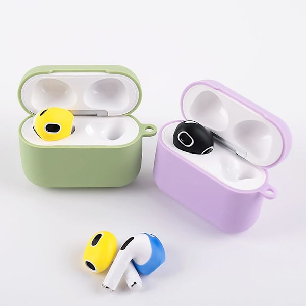 Färgglada öronspetsar Öronsnäcka för Airpods Pods 3 Hörlurar Öronkuddar Öronkuddar 3 set Dark green