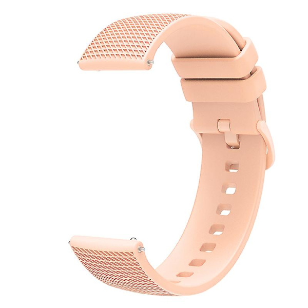 Rutiga mönstrade 22 mm remmar i silikon för Samsung Gear S3 / Huami Amazfit Pace Pink