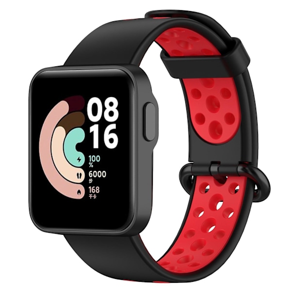 Dual-Color Hollow Silicone Watchband Rem til Xiaomi Redmi Watch 2 C Other Xiaomi Models