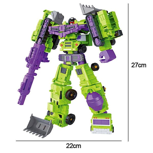 G1 Transformed Constructicon Devastator Set 6 i 1 100 % kompletta figurer Green