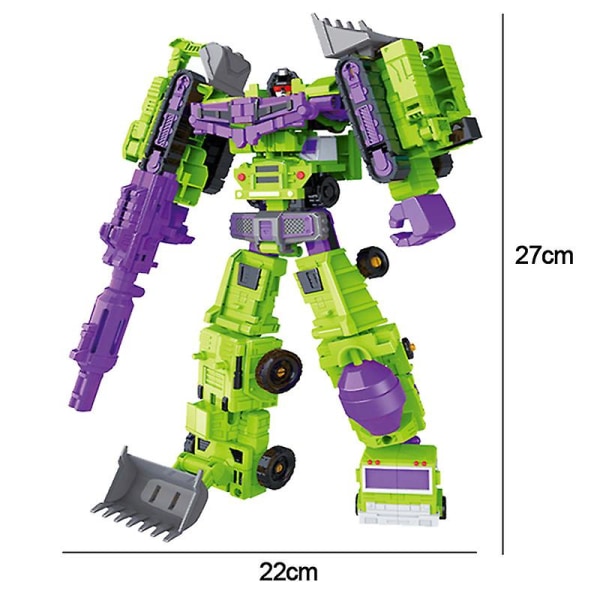 G1 Transformeret Constructicon Devastator Sæt 6 i 1 100 % komplette figurer Green