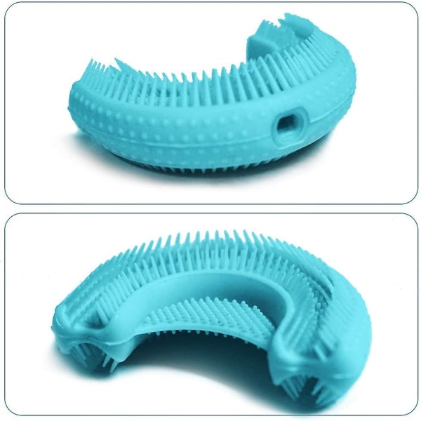 Automaattinen hammasharja U-muotoiset päät, jotka on valmistettu elintarvikelaatuisesta silikonista, sopivat lapsille U-muotoinen hammasharja, vaihtoharjaspää Blue
