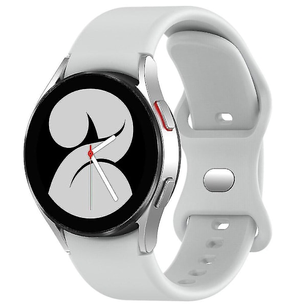 Samsung Galaxy Watch 4/Watch 4 Classic -rannekke 20 mm, rannekoru perhoslu soljella Light grey, Light Grey H Samsung Galaxy Watch4