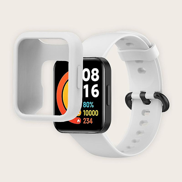 Til Xiaomi Redmi Watch 2mi Watch 2 Lite Watch Band Strap+Watch Case - Elfenbenshvid/Elfenbenshvid Multicolor H Xiaomi Redmi Watch 2
