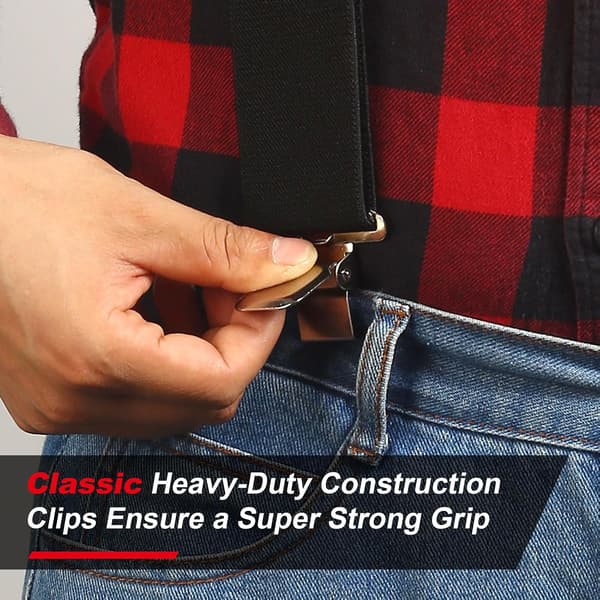Herre Heavy-Duty Seler: 2-Tommer Bred, X-Rygs Justerbar Elastik (Grøn)