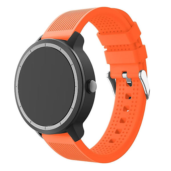 20mm Stripete tekstur silikon klokkestropp for Garmin Vivoactive 3 Justerbar klokkestropp erstatning Orange D Garmin Vivoactive 3