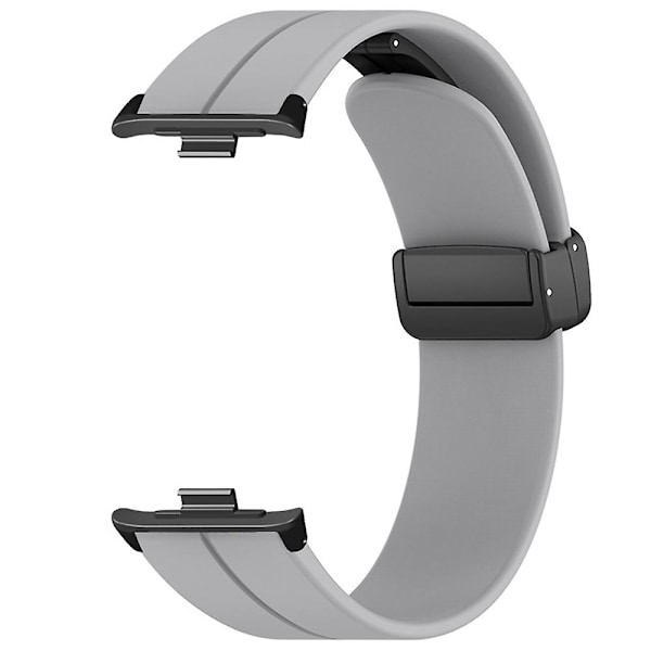 Silikoniranneke Xiaomi Smart Band 8 Pro -älykelloon, magneettisella taittolukolla Grey