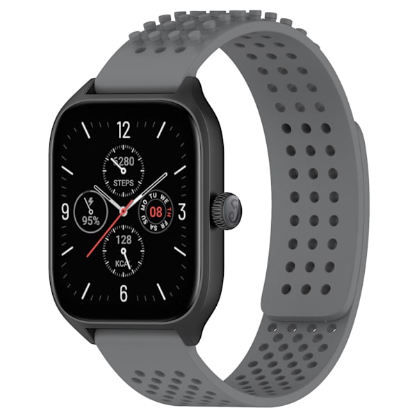 Silikonklockarmband 20 mm Andningsbart klockarmband för Garmin Vivoactive 5/garminactive 5/venu Sq 2 Grey