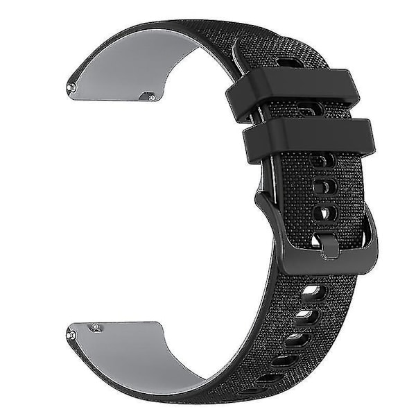 Klokkestropper for Garmin Vivoactive 4/Garmin Forerunner 255 klokkebånd Grid Texture erstatningsklokke Black Grey D Garmin Forerunner 255