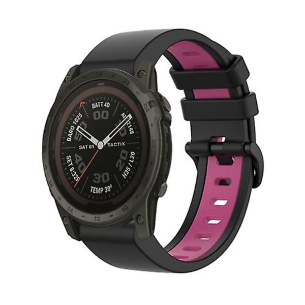 Garmin Tactix 7 Pro 26 mm:n silikoni-urheilukellon watch DRE Black-Pink