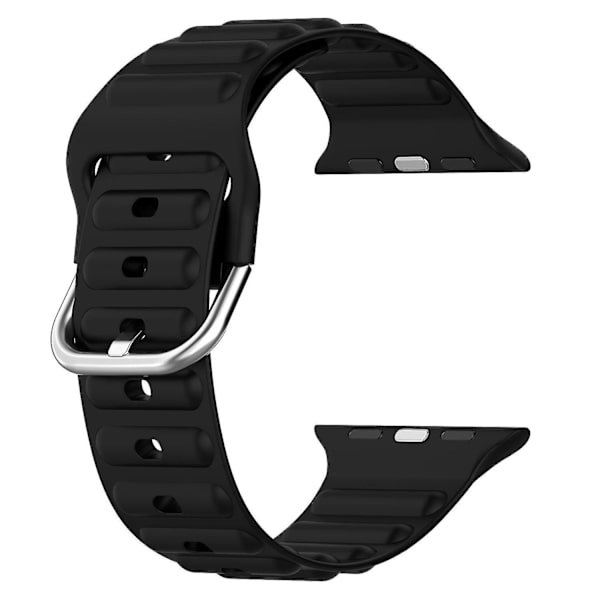 Håndleddsstropper for Apple Watch Ultra 49mm/SE/SE (2022) 44mm/Series 8/7 45mm/6/5/4 44mm/3/2/1 42mm Wave Black, Black A Apple Watch Ultra 49mm