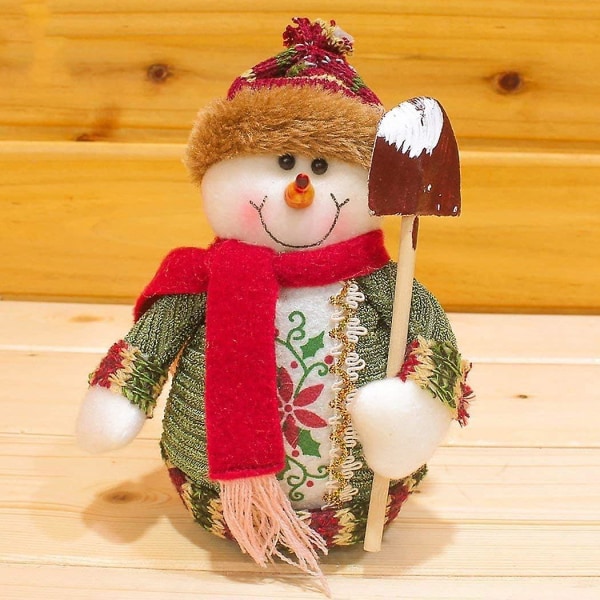 Julepyntdukker, 3 stk plysj stående leker Julenissen Snømann Reinsdyr-feriepynt