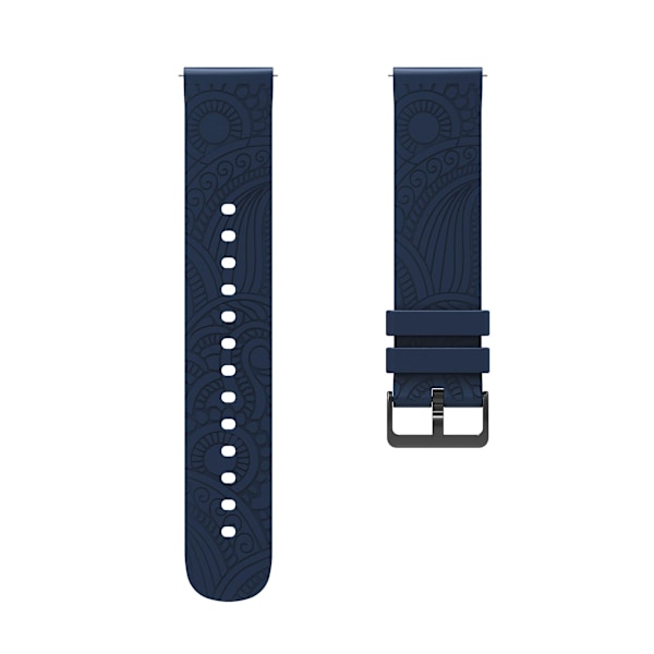 20mm klockarmband Patten silikonband för Garmin Vivomove/samsung Gear Sport/pebble 2/huawei Watch 2 Navy Blue