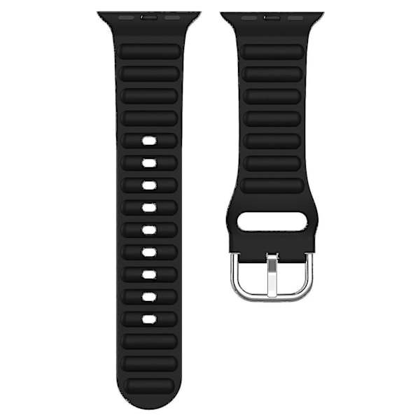 Håndleddsstropper for Apple Watch Ultra 49mm/SE/SE (2022) 44mm/Series 8/7 45mm/6/5/4 44mm/3/2/1 42mm Wave Black, Black A Apple Watch Ultra 49mm