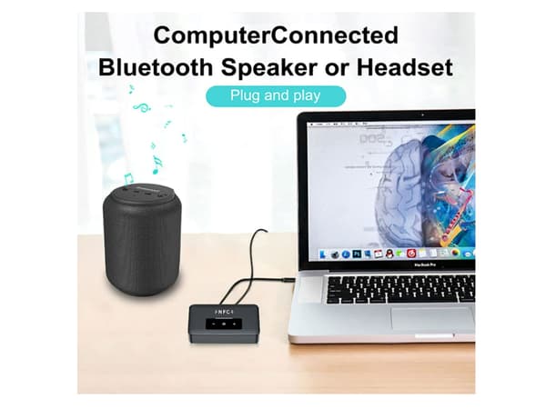 Bluetooth-sender for TV, Bluetooth-mottaker, Bluetooth 5.0-adapter med 3,5 mm RCA USB-avspilling, D-adapter