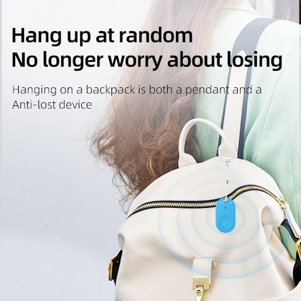 Anti-Lost Enhed Ny Oval Bluetooth Sort