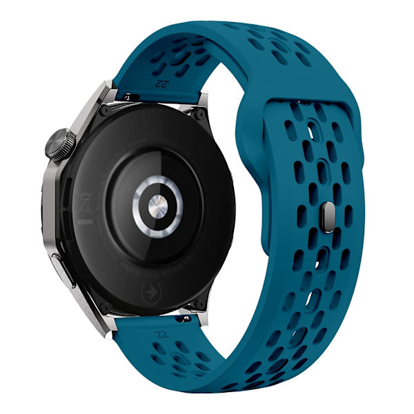 För Garmin vivoactive 5 / Venu 2 Plus Silikonklockarmband 20mm Hålig Justerbar Rem Cyan