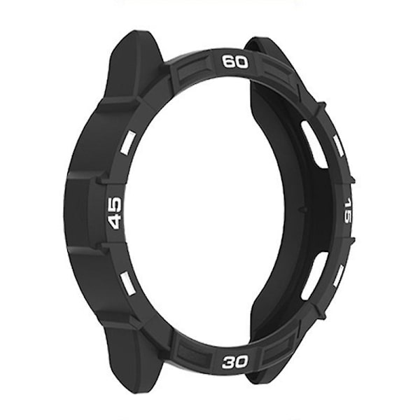 TPU skärmskyddshölje Dammtät Bumper-Shell för Watch 5 44mm Smart-Watch Black white