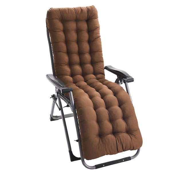 Puutarha aurinkotuolin tyynyn vaihto lepotuoli tuolin istuinpehmusteet lepotuolimatto 125x48x8cm Brown