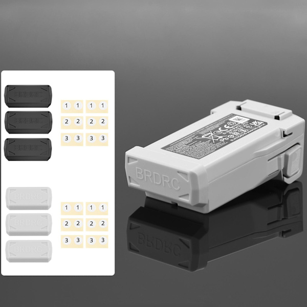 3 stk. Batteriladeport støvpropper for Mini 3 Pro batteriport Gray