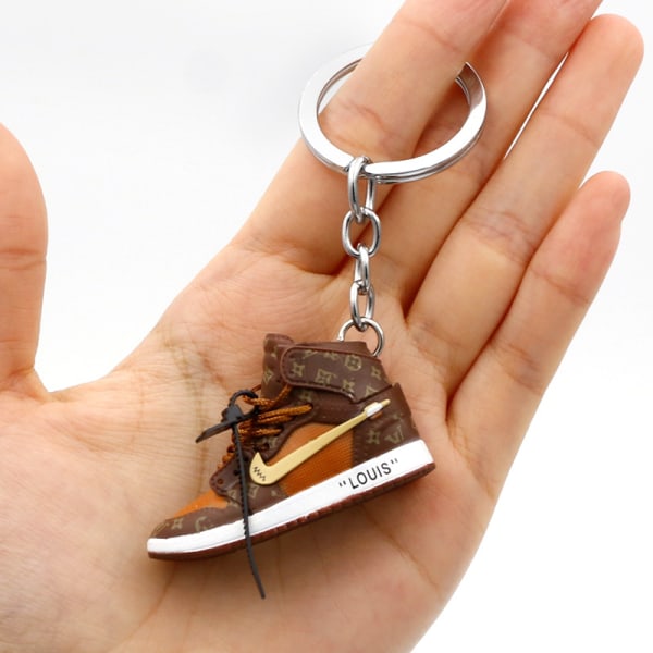 Skor Modell Nyckelring Väska hängsmycke 3d tredimensionella mini basketskor - OW co-branded