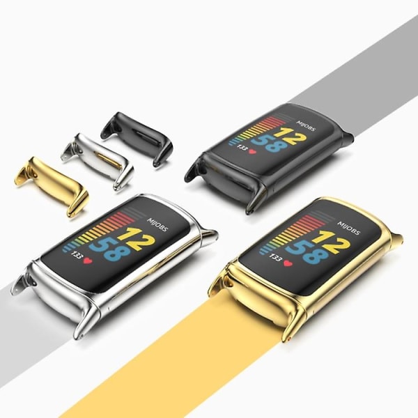 För Fitbit Charge5 Mijobs Tpu + Watch OHN White-Gold