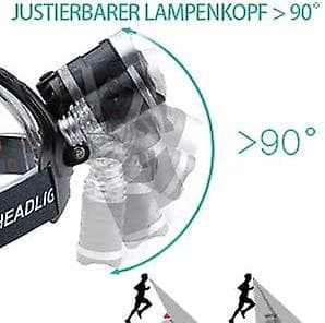 T6 Led-taskulamppu otsalamppu 3 tilaa vedenpitävä