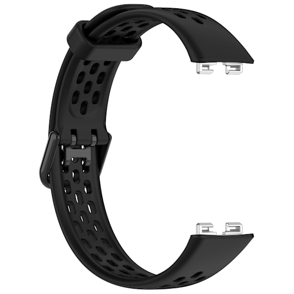 Åndbar silikone smart watch rem til Huawei Band 8 - behagelig at have på Black