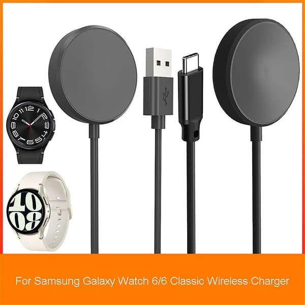 Magnetisk laddaradapter för GalaxyWatch 6/6Classic snabbladdningskabelstation USB